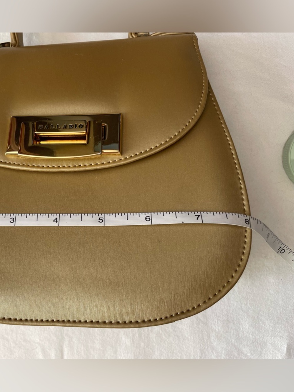 Vintage Metallic Gold Top-Handle Evening Mini Bag - Picture 10 of 10